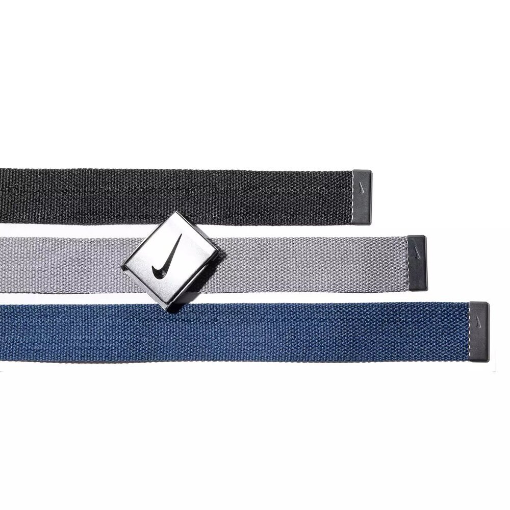 Men's Nike 3 Pack 38 mm Webbed Belts - Picture 2 of 6